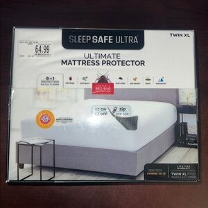 Sleep Safe Ultra TWIN XL/TWIN Mattress Protector Waterproof White Hypoallergenic